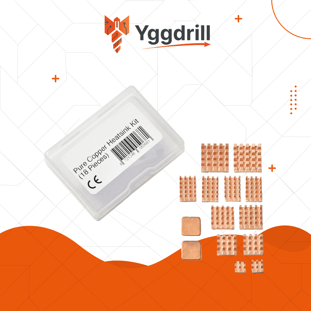 copper heatsink set pure copper copper heatsink set 18 piece pure copper cooling